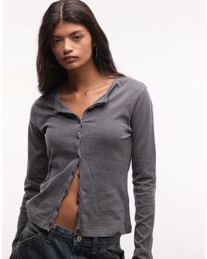 Weekday Slim Fit Jersey Cardigan - Grey