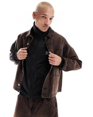 ASOS Giacca Squadrata Oversize Voluminosa Lavaggio Marrone - Nero