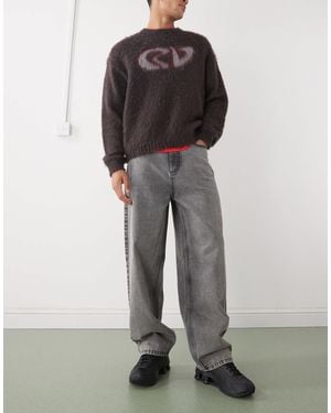 Collusion X001 Antifit Mid Rise Jeans - Gray