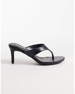 Raid Sandalias De Dedo Negras De Tacón Mystia De - Negro