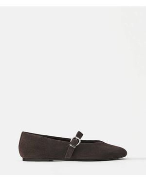 Pull&Bear Leder-ballerinas - Weiß