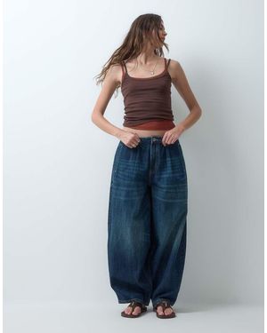 Collusion Xl Balloon Jeans Met Plooien - Blauw