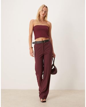 ASOS Tall Tailored Slim Straight Leg Trousers - Pink
