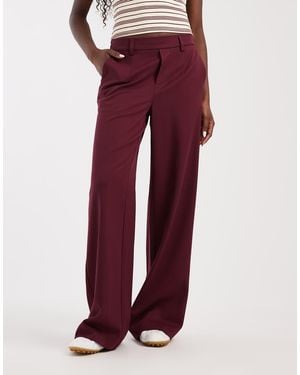 Object Broek Met Wijde Pijpen Bordeauxrood