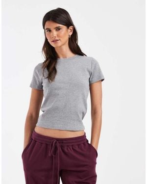 Hollister Ribbed Baby Tee - Red
