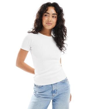 JJXX Ribbed Fitted Tee - White