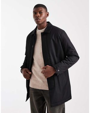Threadbare Gabardinas Corta Negra Con Botones De - Negro