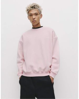 Pull&Bear Round Neck Stwd Sweatshirt - Pink