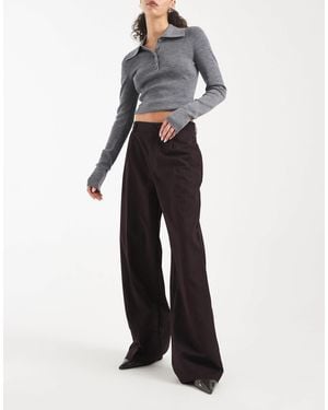 ONLY High Waist Wide Leg Tailored Pants - White
