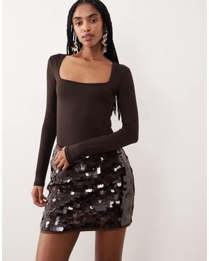 Abercrombie & Fitch Curve Love Ultra High Rise Scarlett Skort - Black
