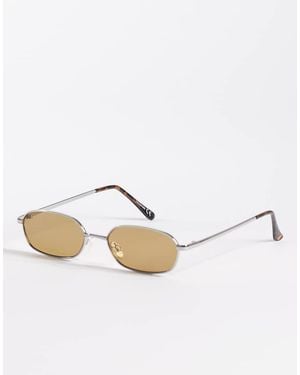 ASOS Rectangle Sunglasses - White