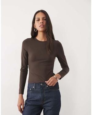 New Look Long Sleeve Polyamide Top - Blue