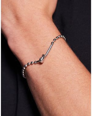 ASOS – farbenes armband aus wasserfestem edelstahl mit kugelförmigen gliedern - Lila