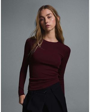 Bershka Long Sleeve Top - Brown