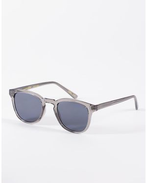 A.Kjærbede Gafas De Sol Transparente Redondas Clásicas Bate De - Gris