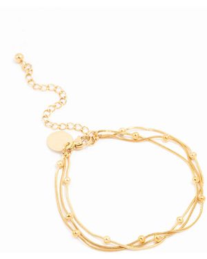 Lovisa Bracelet multi-rangs en acier inoxydable plaqué résistant à l'eau - dé - Métallisé
