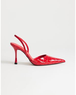 TOPSHOP Angel High Heeled Court Shoes - Red