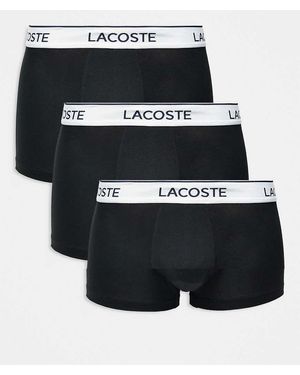 Lacoste 3 Pack Trunks - Black