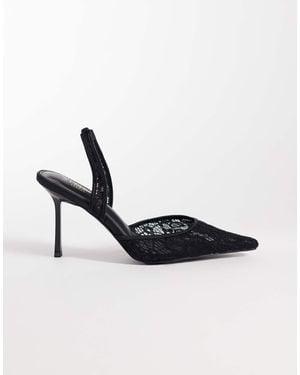 SIMMI Simmi London Ursula Slingback Heeled Court Shoe - White