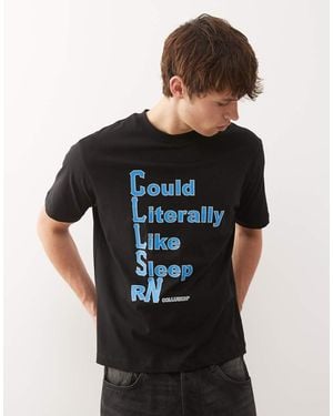 Collusion Slim Graphic T-Shirt - Black