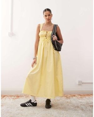 Collusion Maxi-Jurk Met Strikdetail - Naturel
