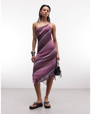 Reclaimed Vintage One Shoulder Jersey Dress - Purple