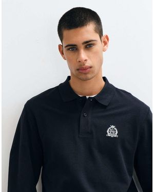 Nike Club Polo Met Lange Mouwen - Blauw
