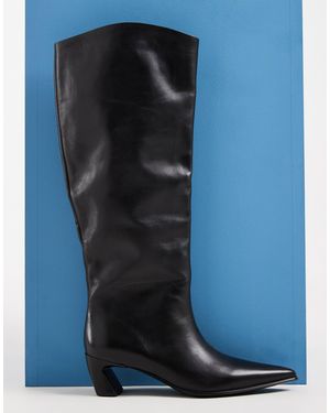 Vagabond Shoemakers Shoemakers Ilona Pointed Knee Boots With Curve Heel - Blue