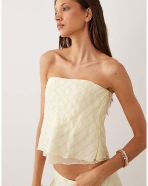 Mango Finy Bandeau Top Co-ord - Natural