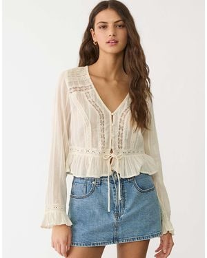 Stradivarius D62 - jupe-short en jean - clair - Neutre