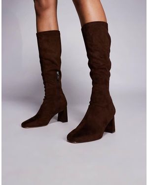 Steve Madden Botas Por La Rodilla Marrones De Ante Holly De - Marrón
