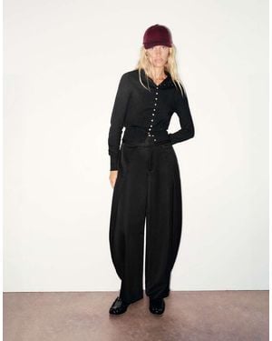 Pull&Bear Nette Broek Met Vouwnaden - Zwart