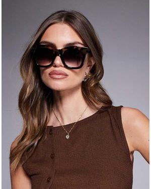 Quay Quay After Hours Square Sunglasses - Brown