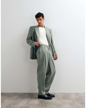 ASOS Oversized Tapered Pantalon Met Plooidetail - Grijs