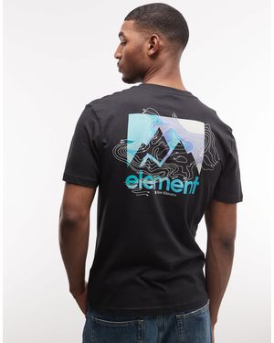 Element New heights - t-shirt imprimé au dos - noir - Bleu