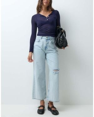 Miss Selfridge Vaqueros Cropped Holgados Con-Azul