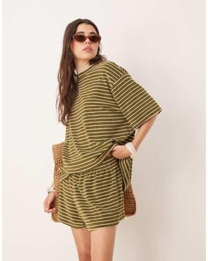 ASOS Towelling Boxer Short Co-ord - Green
