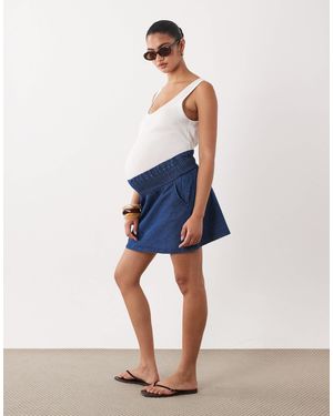 Mama.licious Mamalicious maternity – mini-jeansrock - Blau