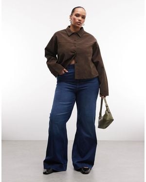 Noisy May Rooxy High Rise Flared Jeans - Blue