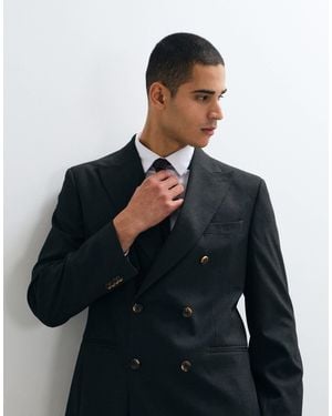 ASOS Slim Double Breasted Suit Jacket - Black