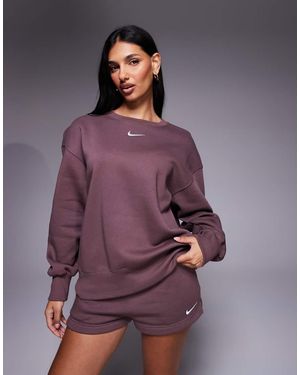 Nike Sudadera Violeta Oscuro Extragrande Phoenix Fleece De - Morado
