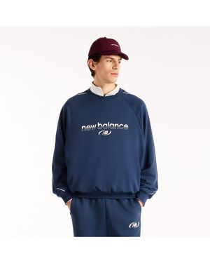 New Balance Trackside French Terry Crew - Blue