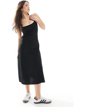 Hollister Vestito Sottoveste Lungo - Nero