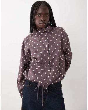 Miss Selfridge Windjack Met Geschulpt Detail - Paars