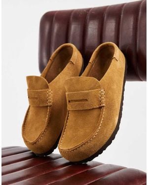 Birkenstock Unisex Naples Suede Clogs - Yellow