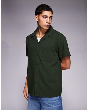 South Beach Textured Revere Shirt - Green