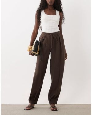 Miss Selfridge Tailored Fluid Balloon Trouser - Brown