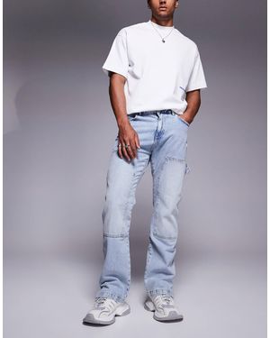 The Couture Club Carpenter Rivet Detail Jeans - Blue