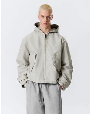 Weekday – bomberjacke aus segeltuch - Grau