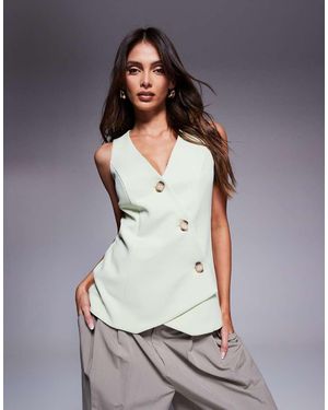River Island Asymmetric Waistcoat - Grey